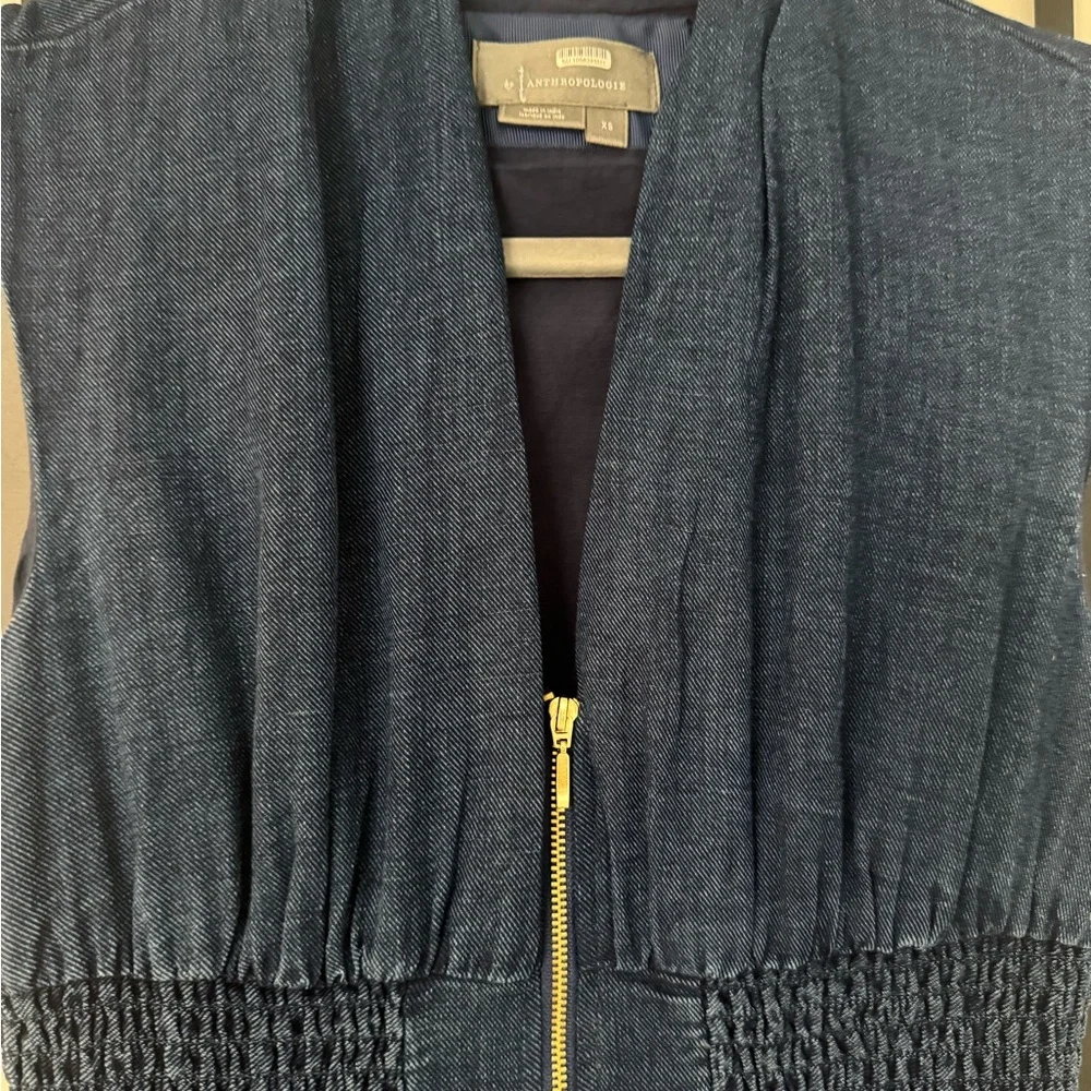 Anthropologie Tommie Denim Blue Midi Dress - Picture 2 of 4